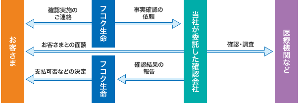 事実の確認の主な流れのフロー図