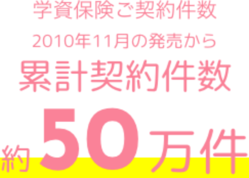 学資保険ご契約件数 2010年11月の発売から累計契約件数約50万件