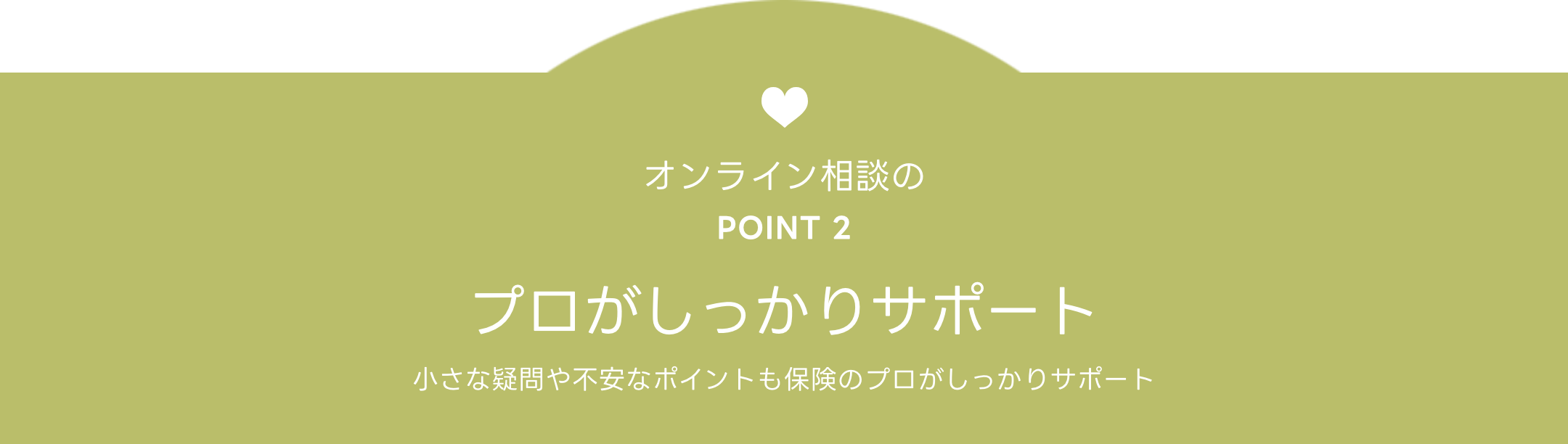 オンライン相談のPOINT 2 プロがしっかりサポート 小さな疑問や不安なポイントも保険のプロがしっかりサポート