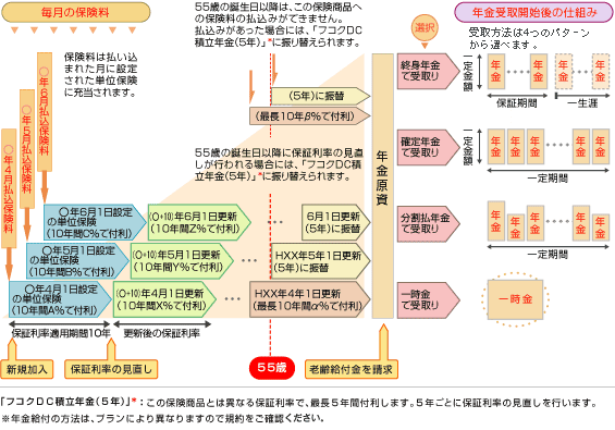 フコクDC積立年金(10年)仕組み図