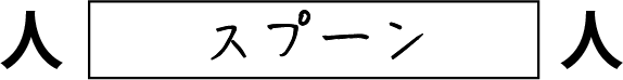 人　スプーン　人