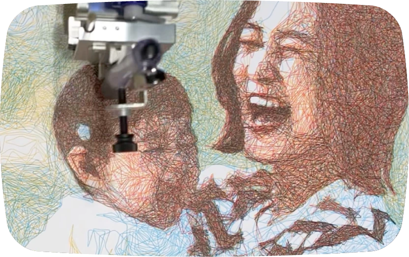 一筆書きアート動画
